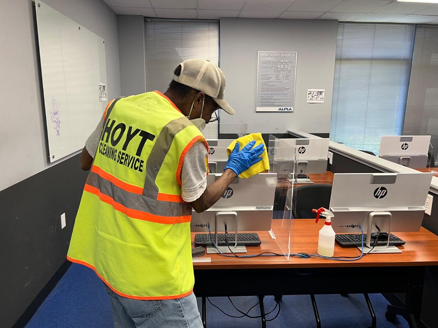 High-touch area disinfecting